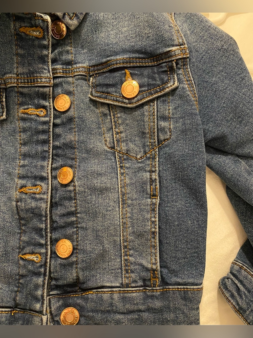 Denim Co. Girls Blue Stretch Denim Jacket Size 5-6 Years